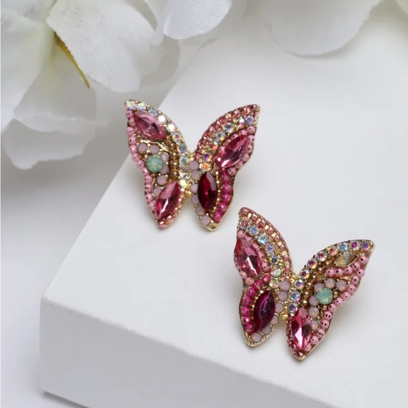 Nasty Gal Beaded Butterfly Studs - Picture 10 of 13